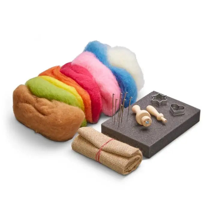 Filges Needle Felting Kit, Starter Kit Organic Wool