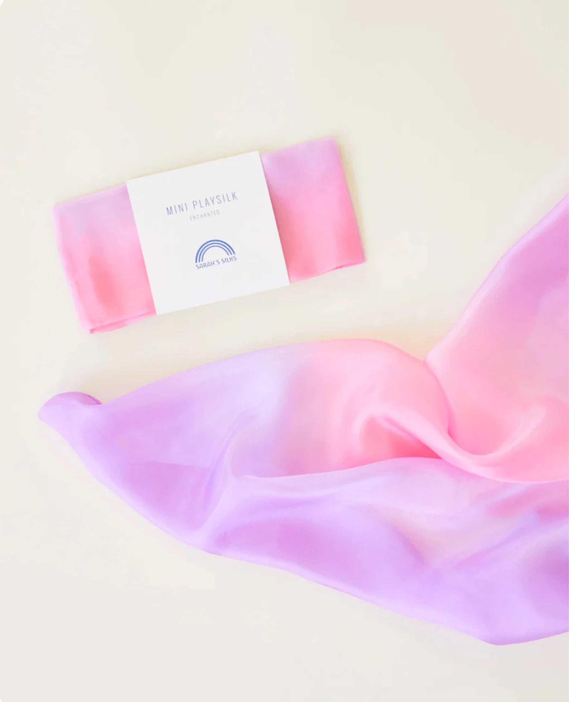 Sarah’s Silks - Enchanted Playsilk in blossom on white background