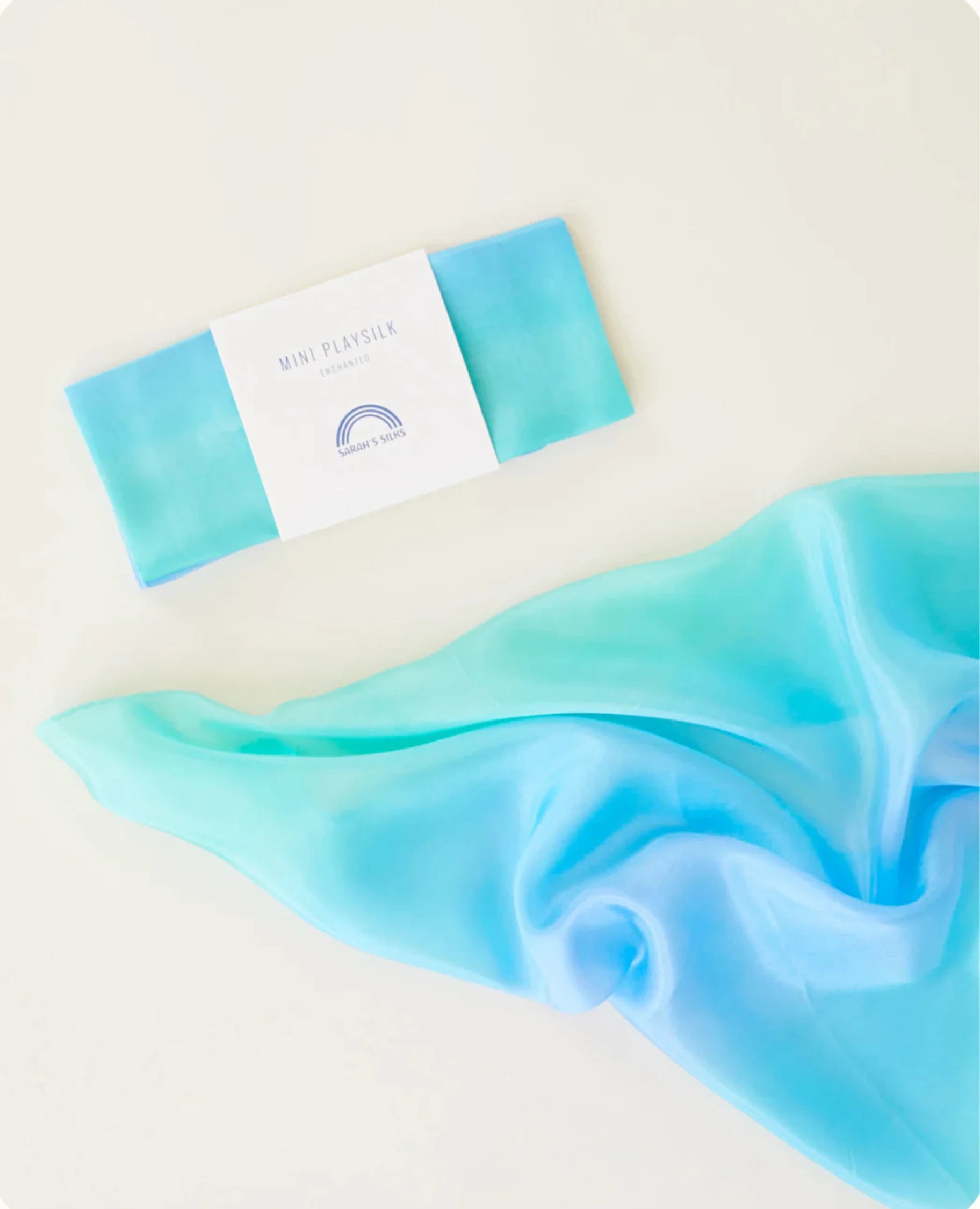 Sarah’s Silks - Enchanted Playsilk in sea on a white background
