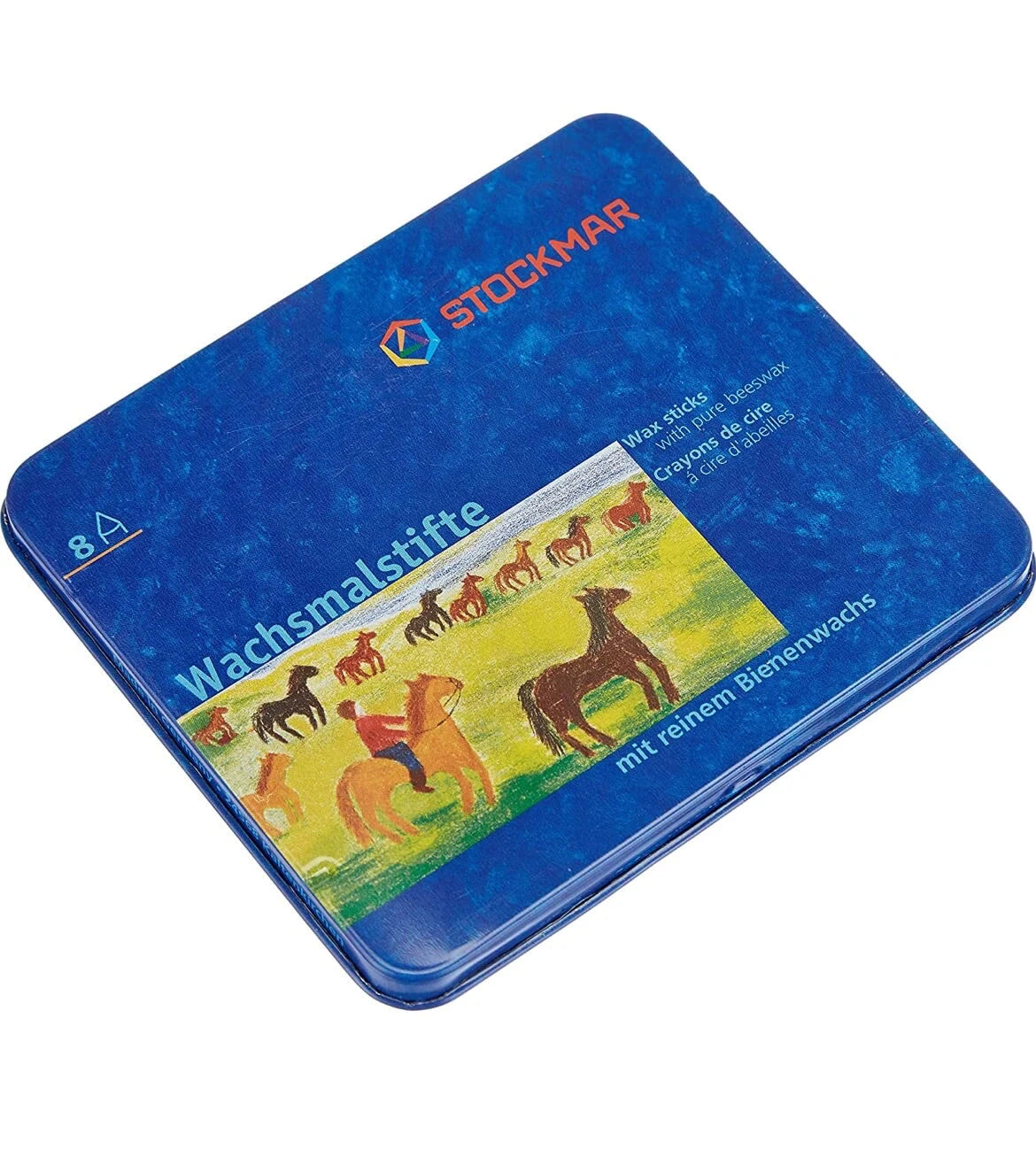 Stockmar Wax Stick Crayons, 8 colors in a Tin Case - Alder & Alouette