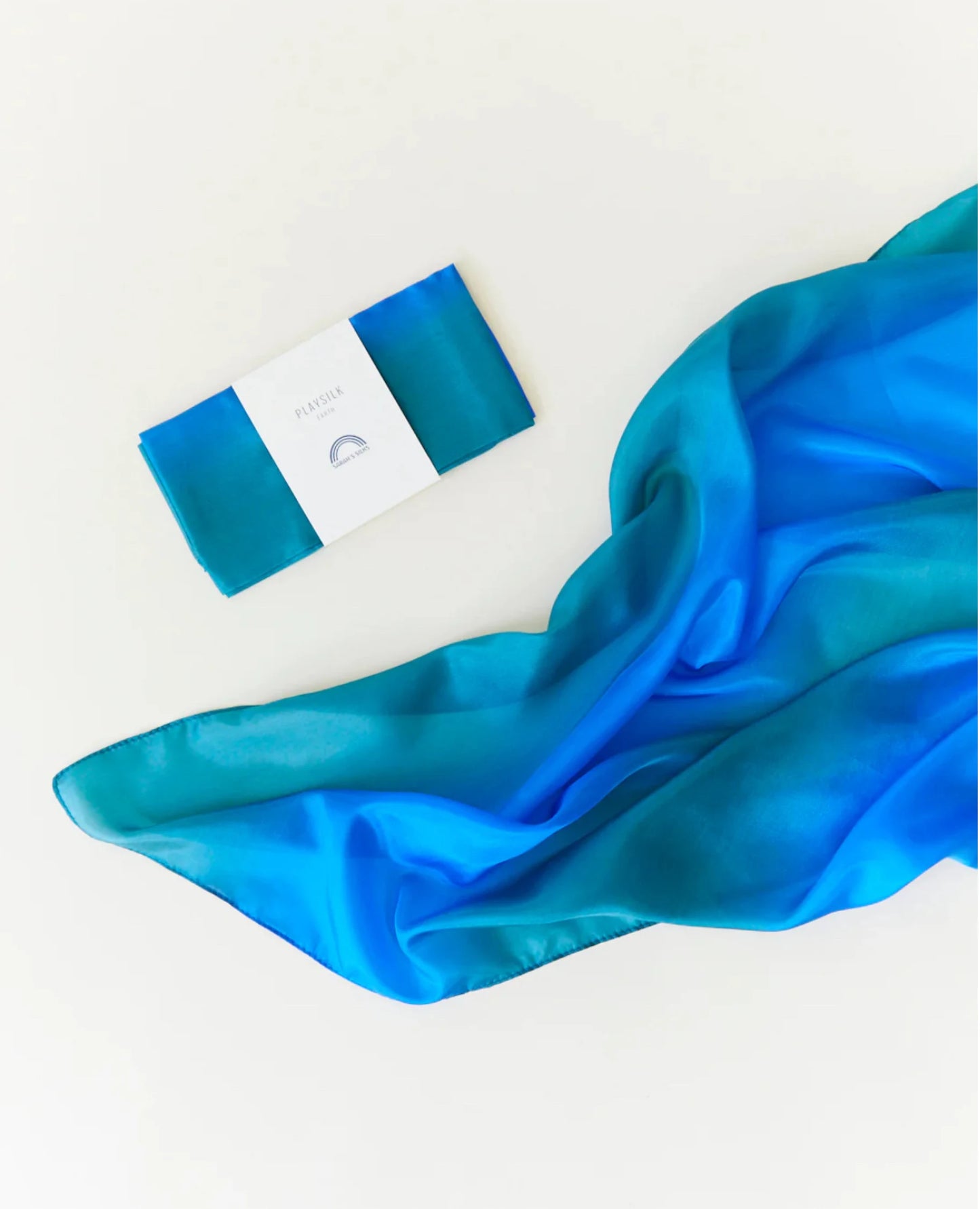 Sarah’s Silks - Earth Playsilks in Ocean - 35”x35” - Alder & Alouette