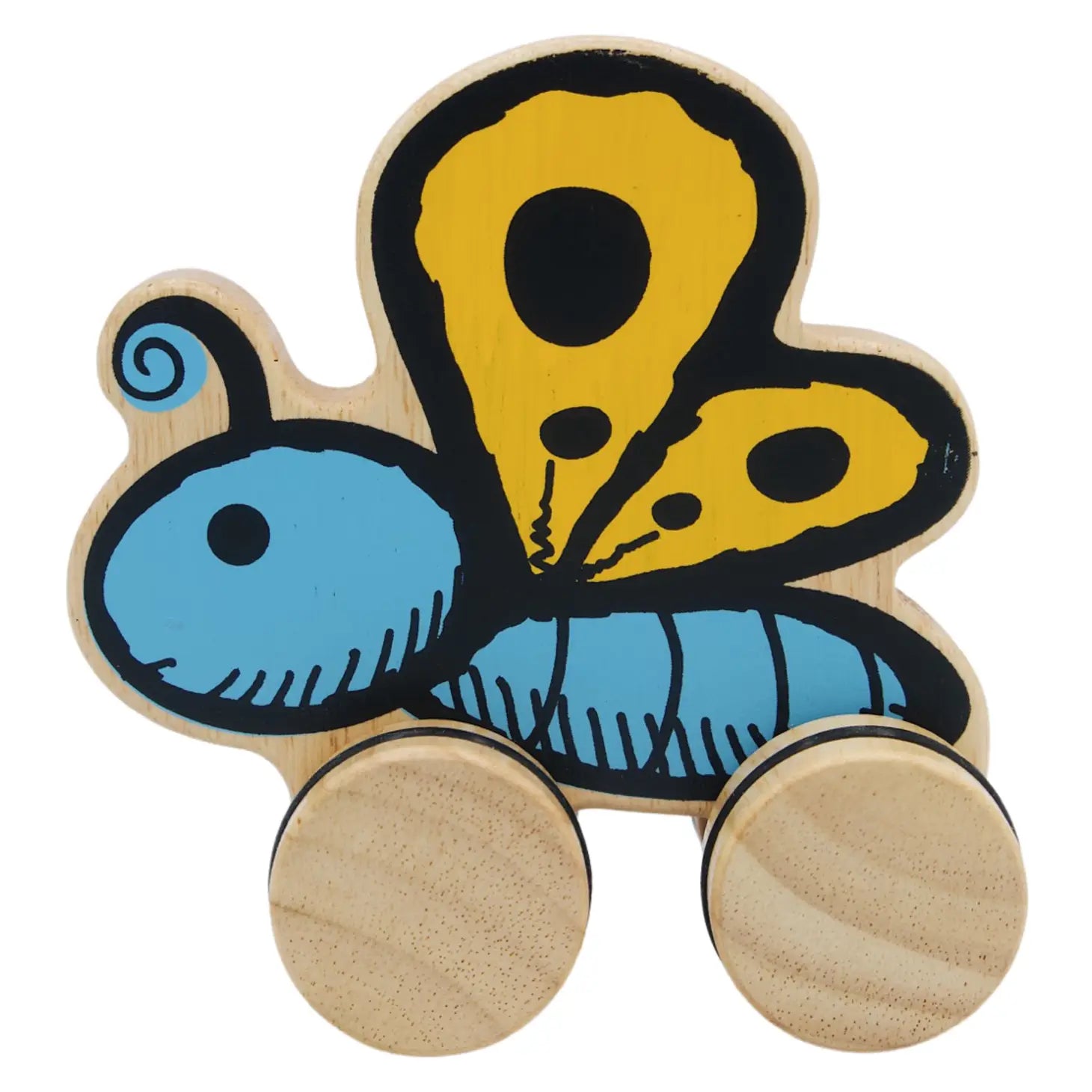 Wooden Toddler Push Toy - butterfly