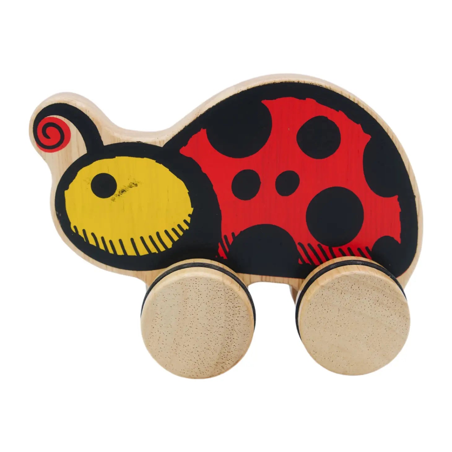 Wooden Toddler Push Toy - ladybug