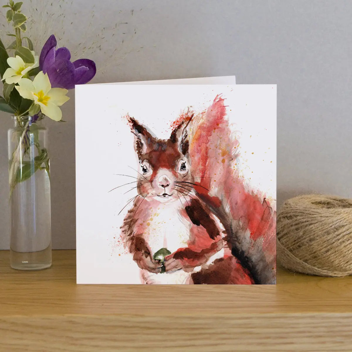 Kate Moby's Inky Squirrel Blank Greeting Card - Alder & Alouette