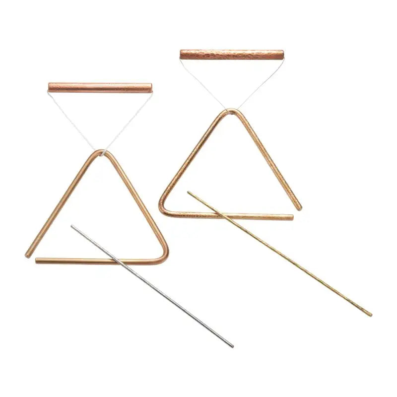 Choroi Small Bronze Triangle Set - Small ø 0.24" w/beater & handle
