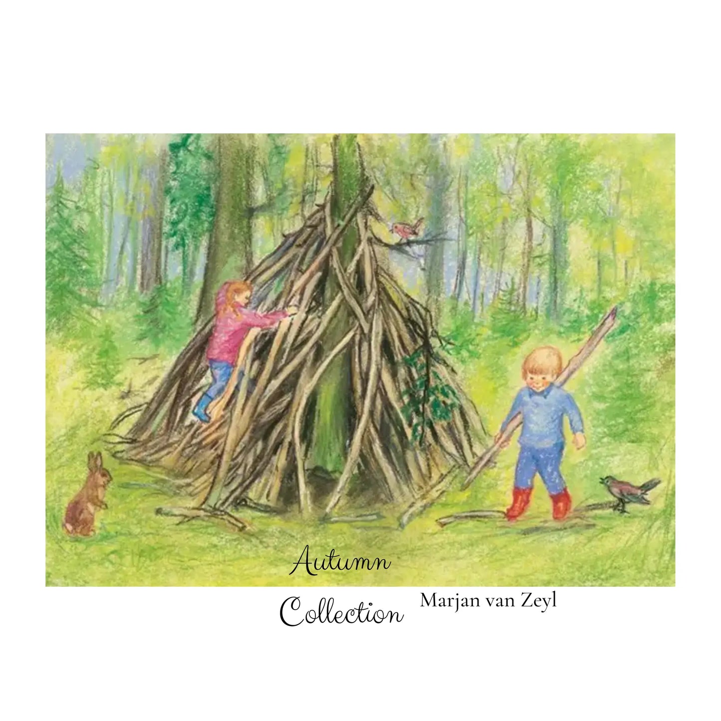 Marjan van Zeyl Postcards,  Autumn - Alder & Alouette