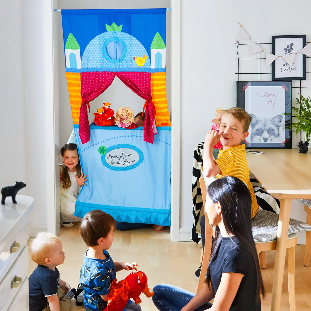 Puppet Touching Window Hanging Doorway Puppet Theater | Storytelling & Creative Play – Alder ...
