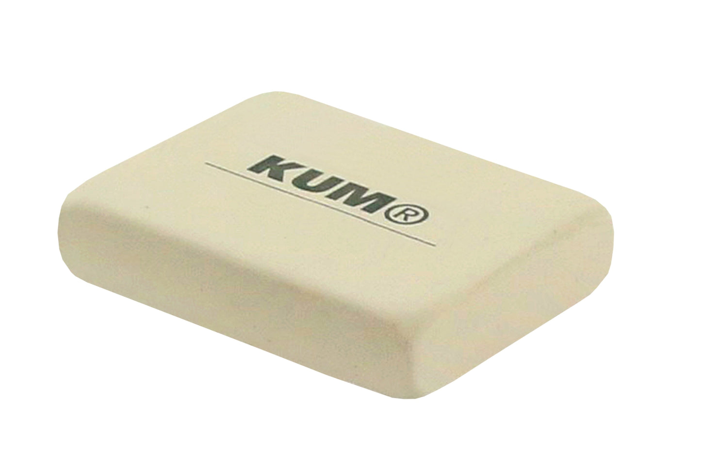 Kum Natural Rubber Eraser with Logo on a White background