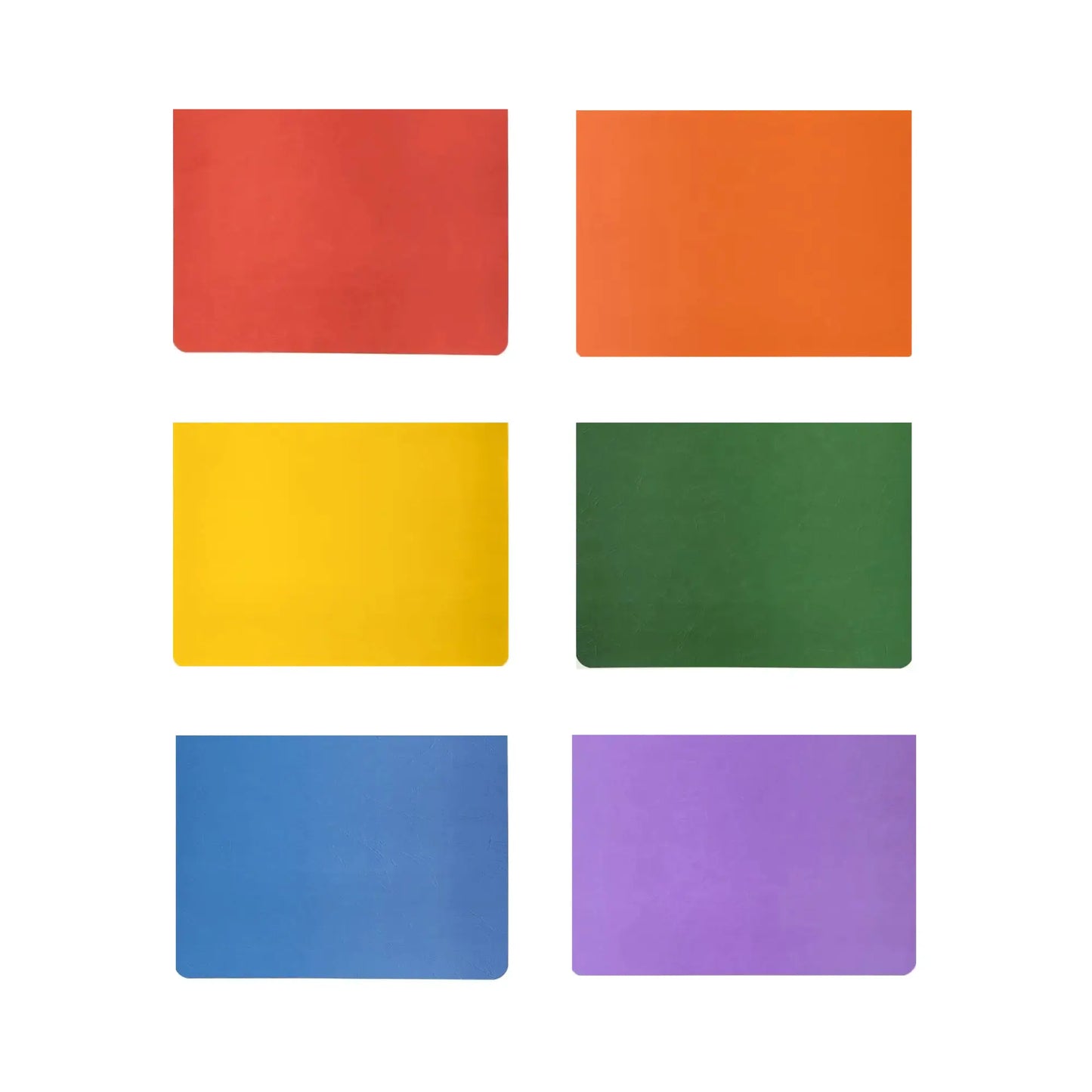 Rainbow Pack Spiral Waldorf Main Lesson Books Landscape Style – No Onion Skin, on a White Background