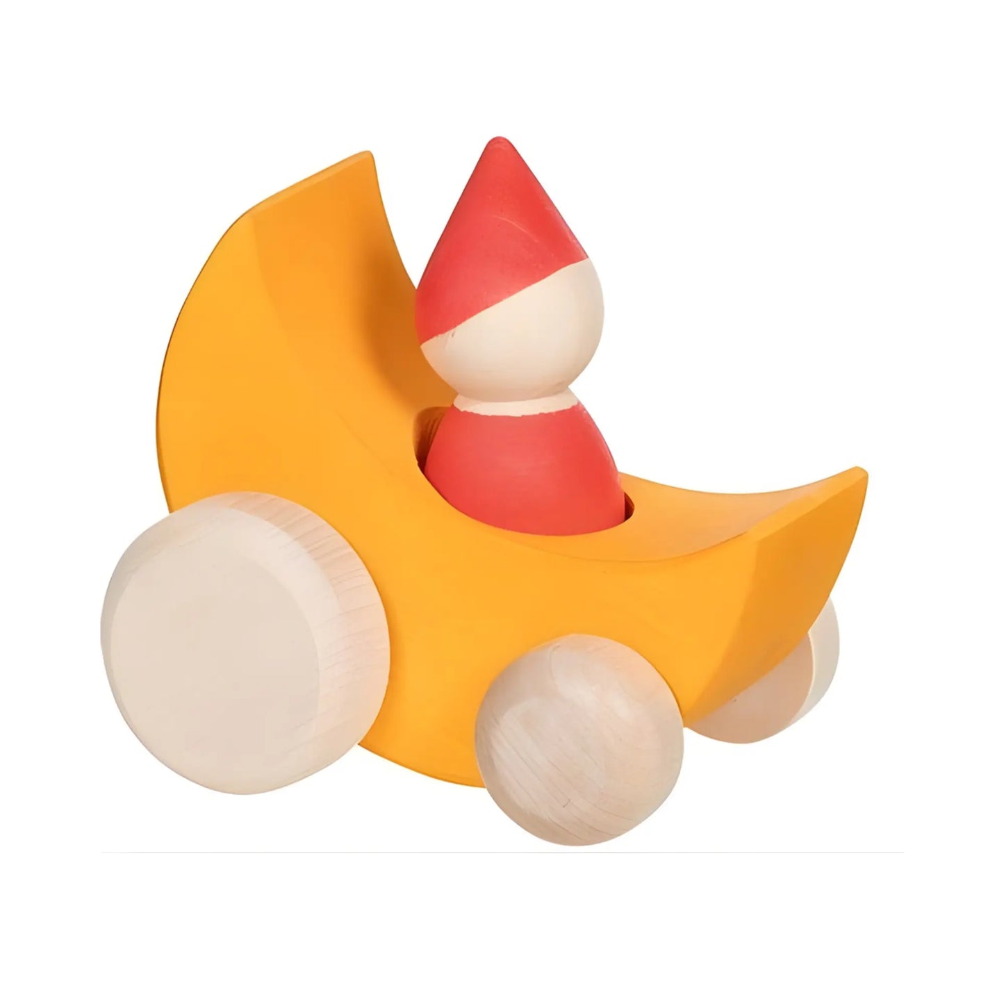 Wooden Gnome Cars - Droplet & Moon Ride  by Goki Evolution
