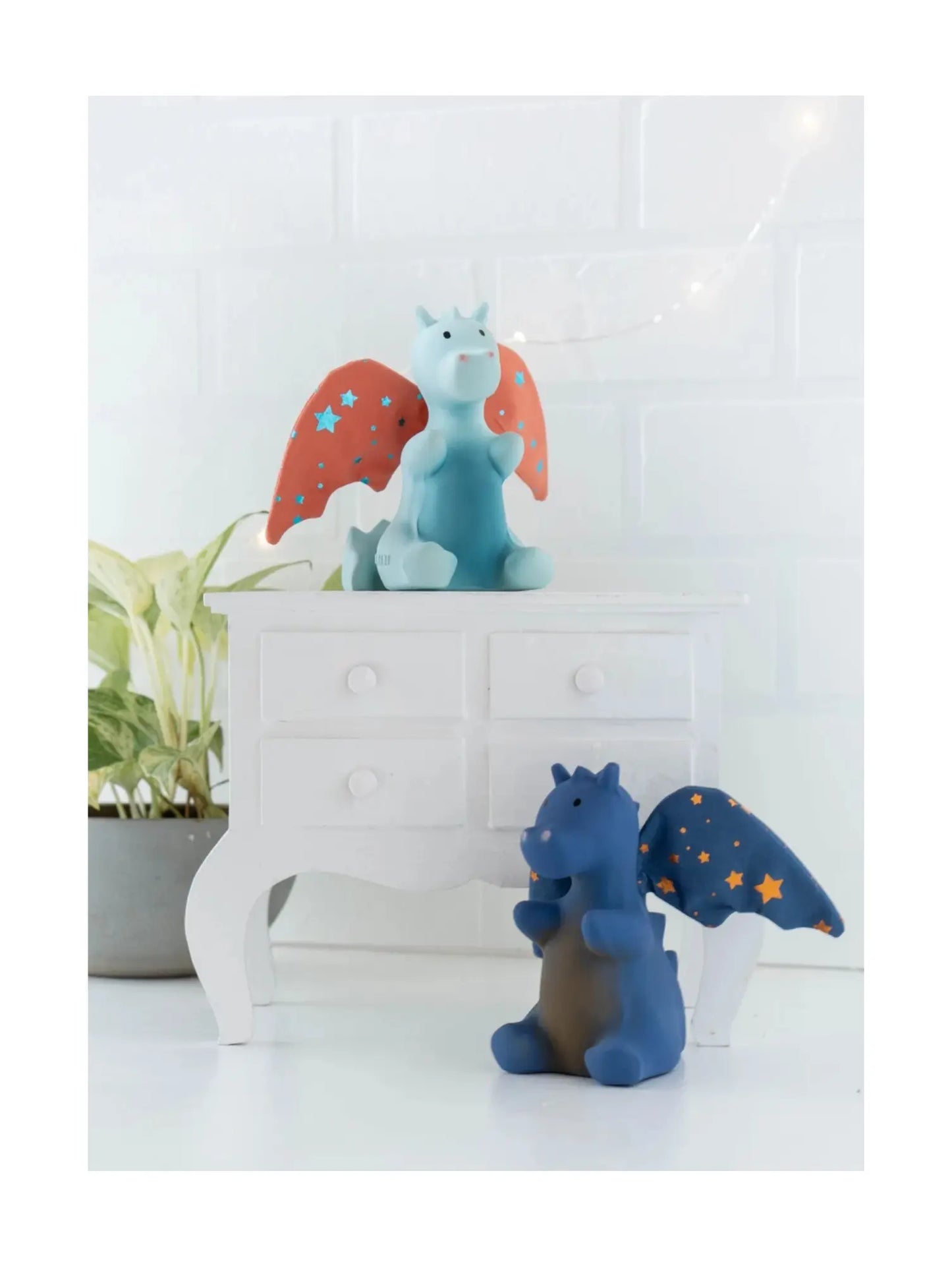 Organic Baby Dragon Teething Toy with Crinkle Wings – Alder & Alouette