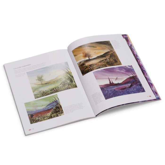 Open book pages of Encaustic Art Painting with Wax