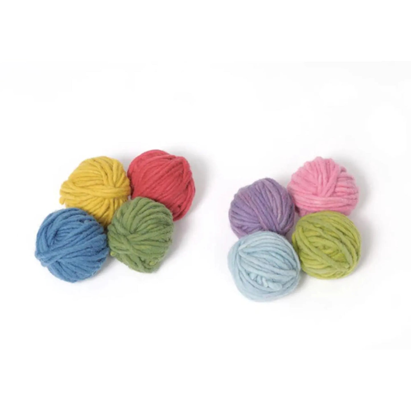 Organic Wool Yarn for Weaving & Handcrafts in 4 primary and 4 pastel colors