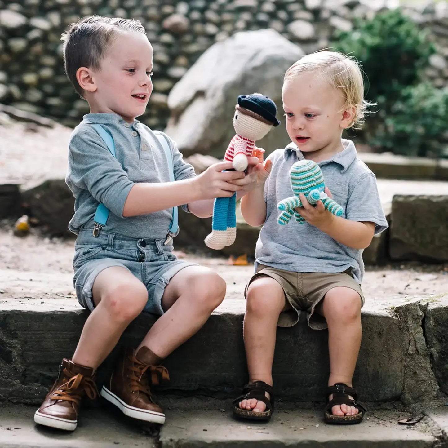 Octopus Baby Rattle – Soft Knit Cotton Toy | Alder & Alouette