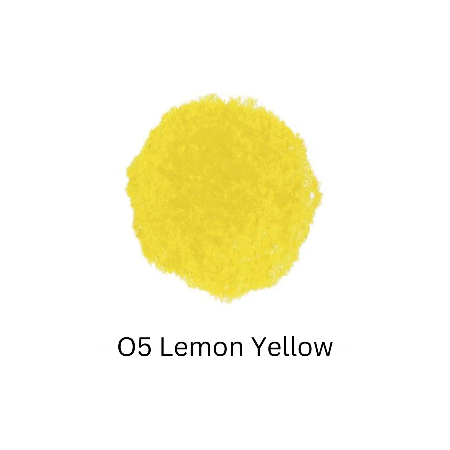 Lemon yellow color swatch on a white background