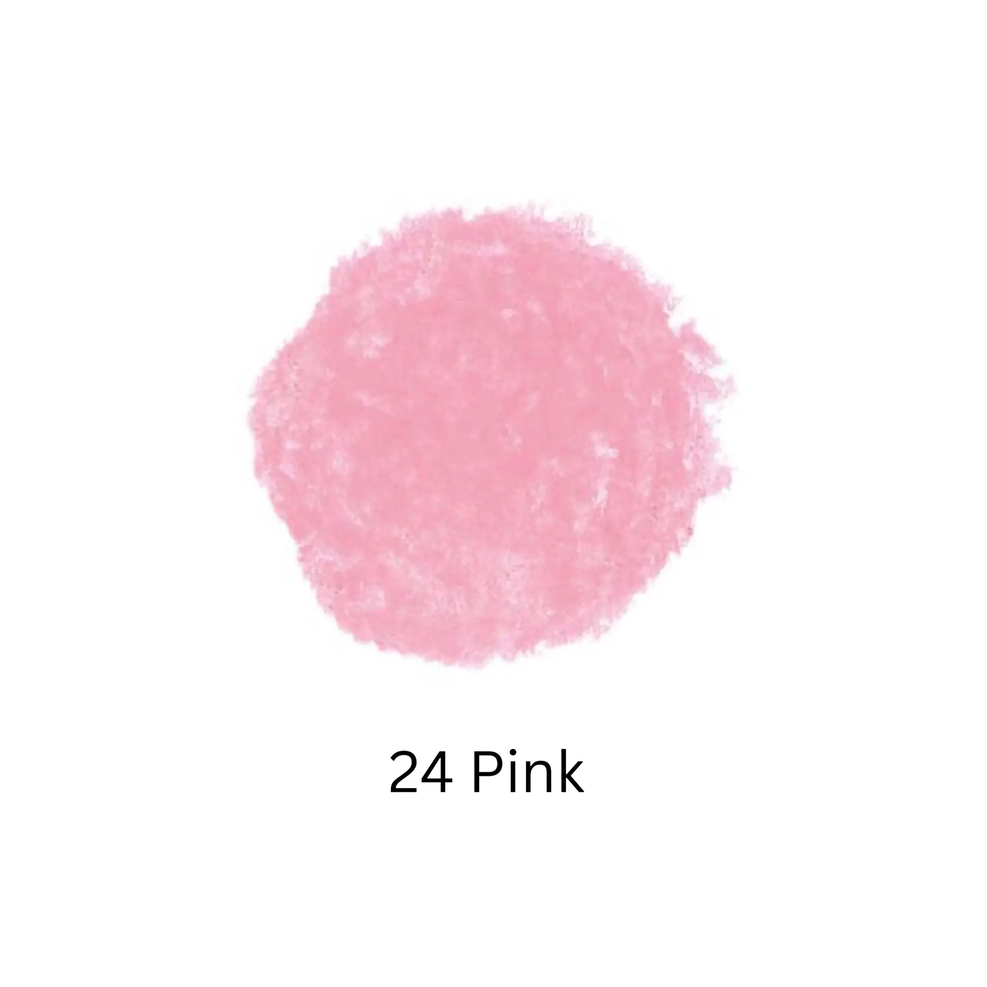 Pink color swatch with the code '24 Pink' on a white background