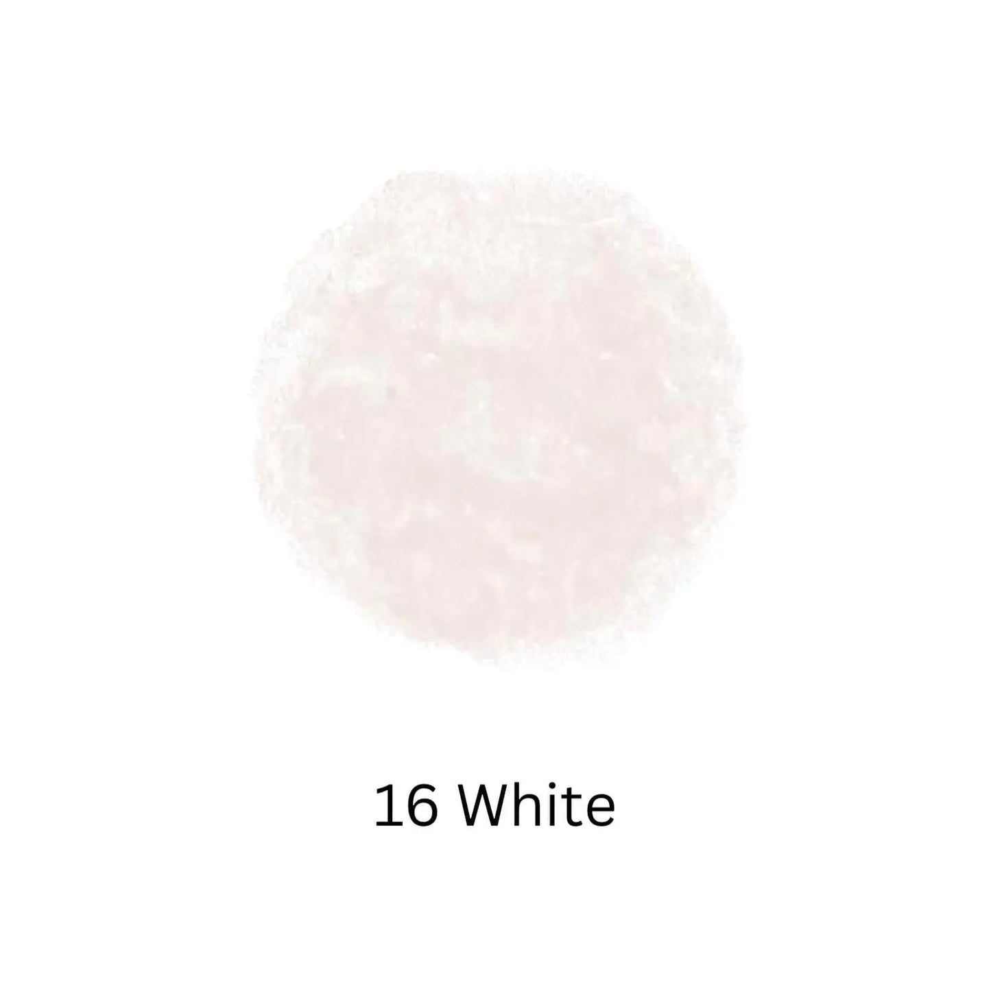 Light pink color swatch with the code '16 White' on a white background