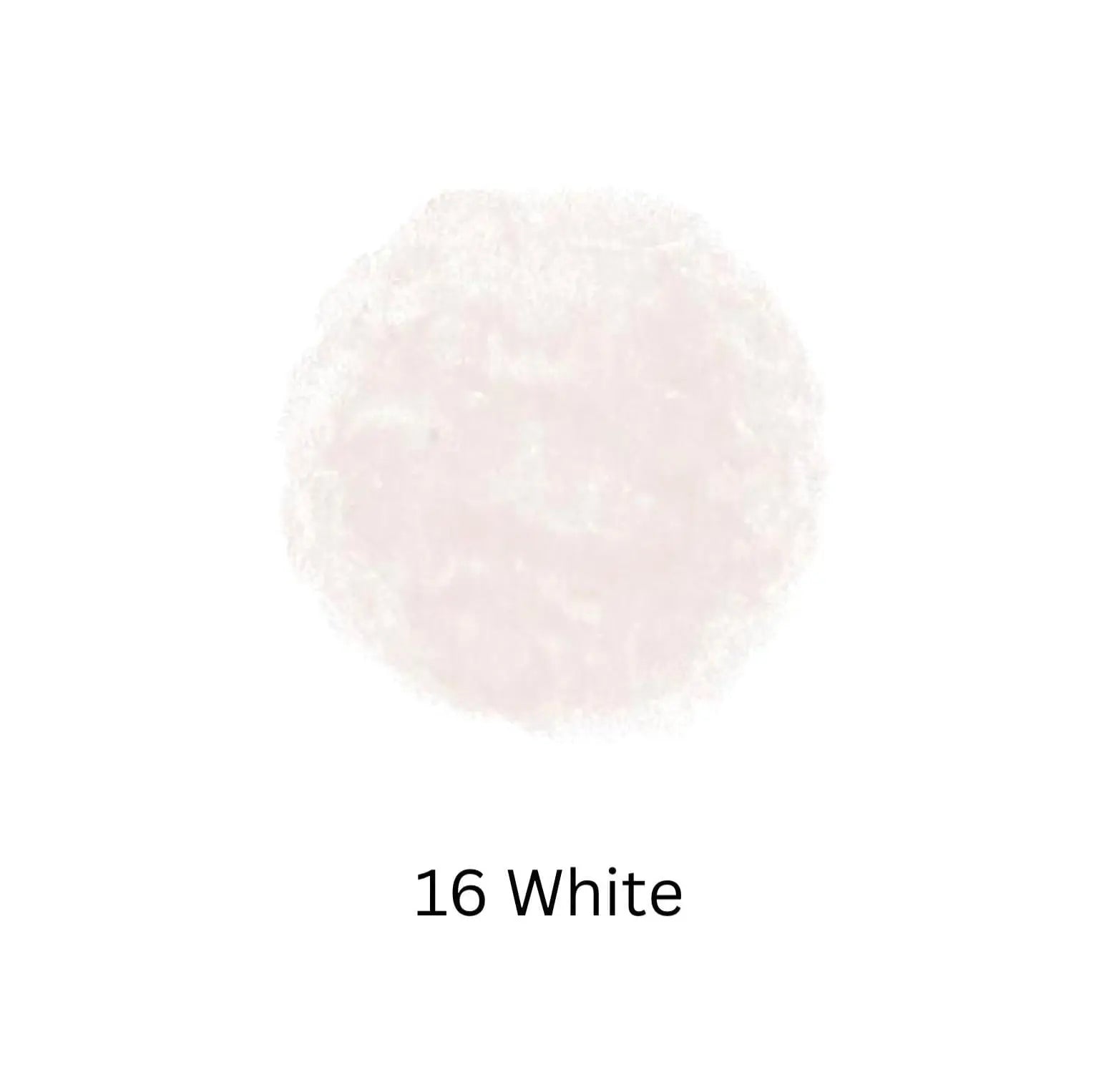 Light pink color swatch with the code '16 White' on a white background