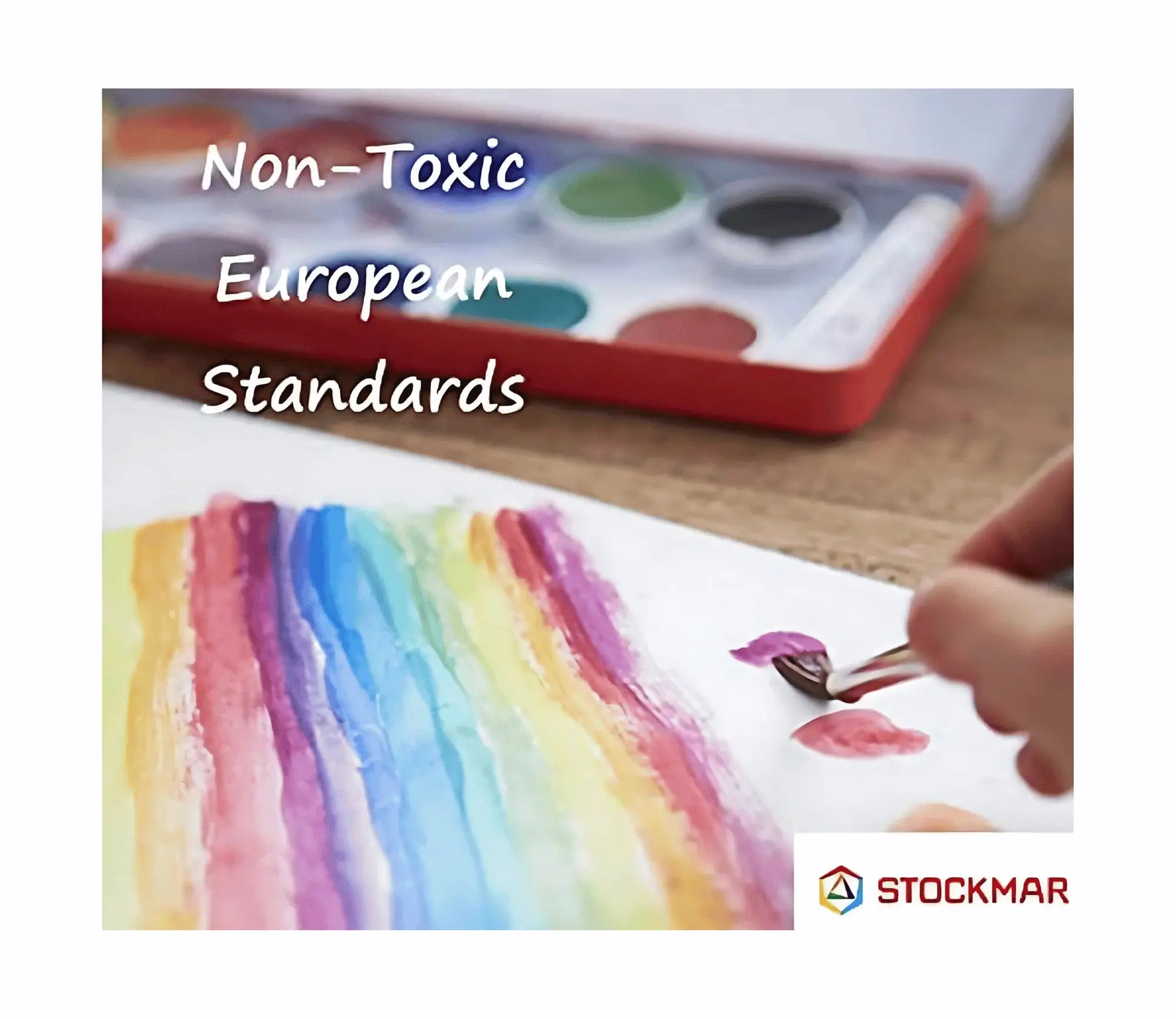 Stockmar Opaque Paint 12 Colors with Palette, brush - Alder & Alouette