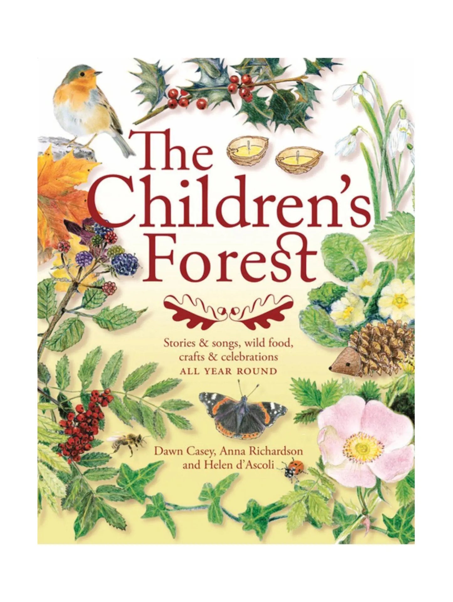 Book cover of 'The Children's Forest' with nature-themed illustrations and text.