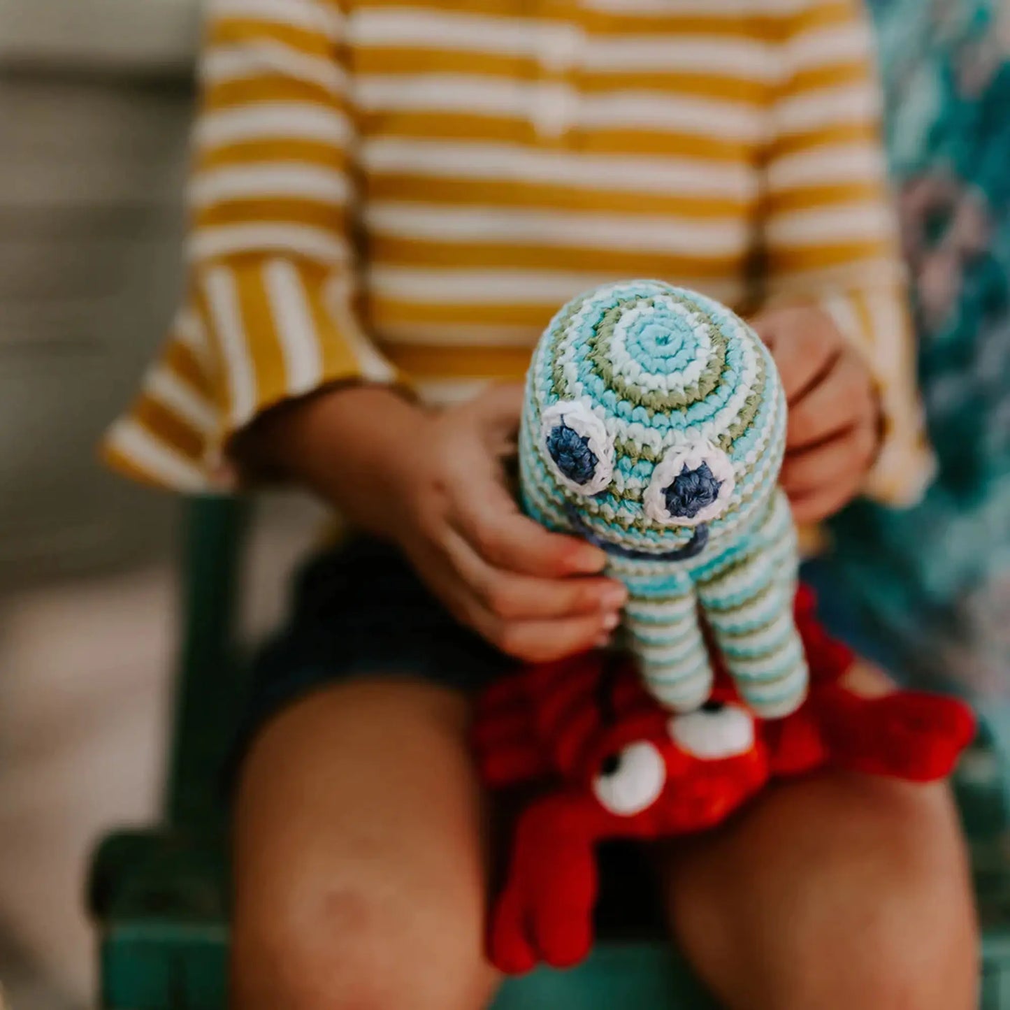 Octopus Baby Rattle – Soft Knit Cotton Toy | Alder & Alouette