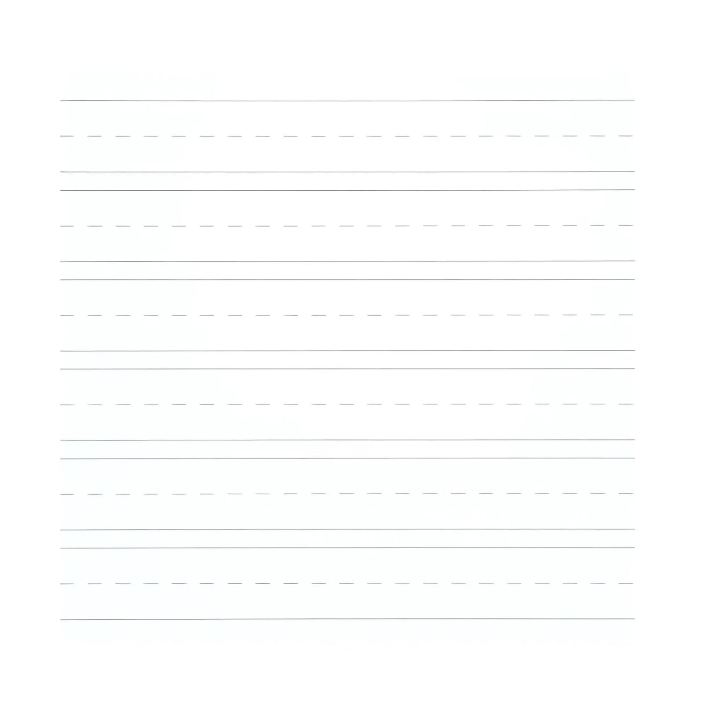 Blank sheet of lined paper with horizontal lines on a white background