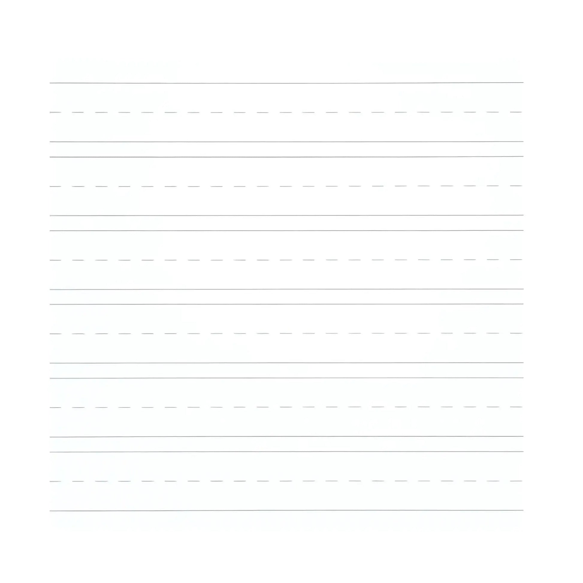 Blank sheet of lined paper with horizontal lines on a white background