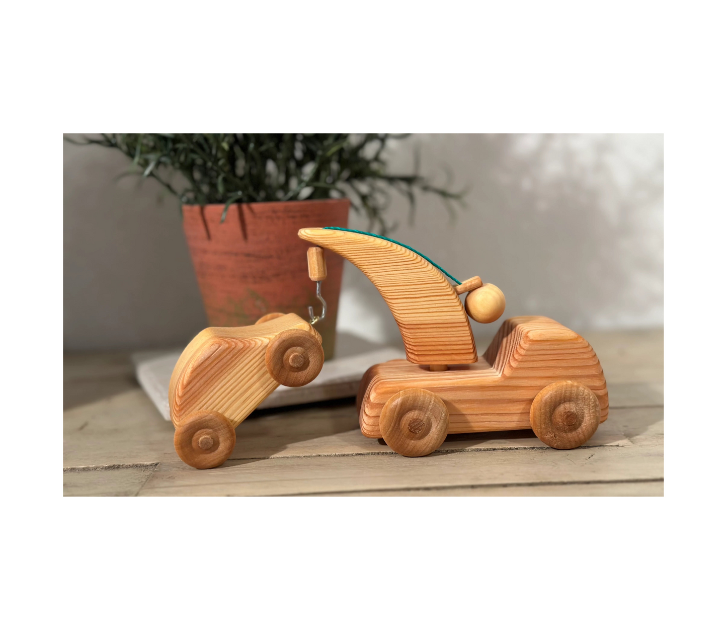 Debresk Toy Truck w/ Mini Car, Small | Wooden Truck - Alder & Alouette