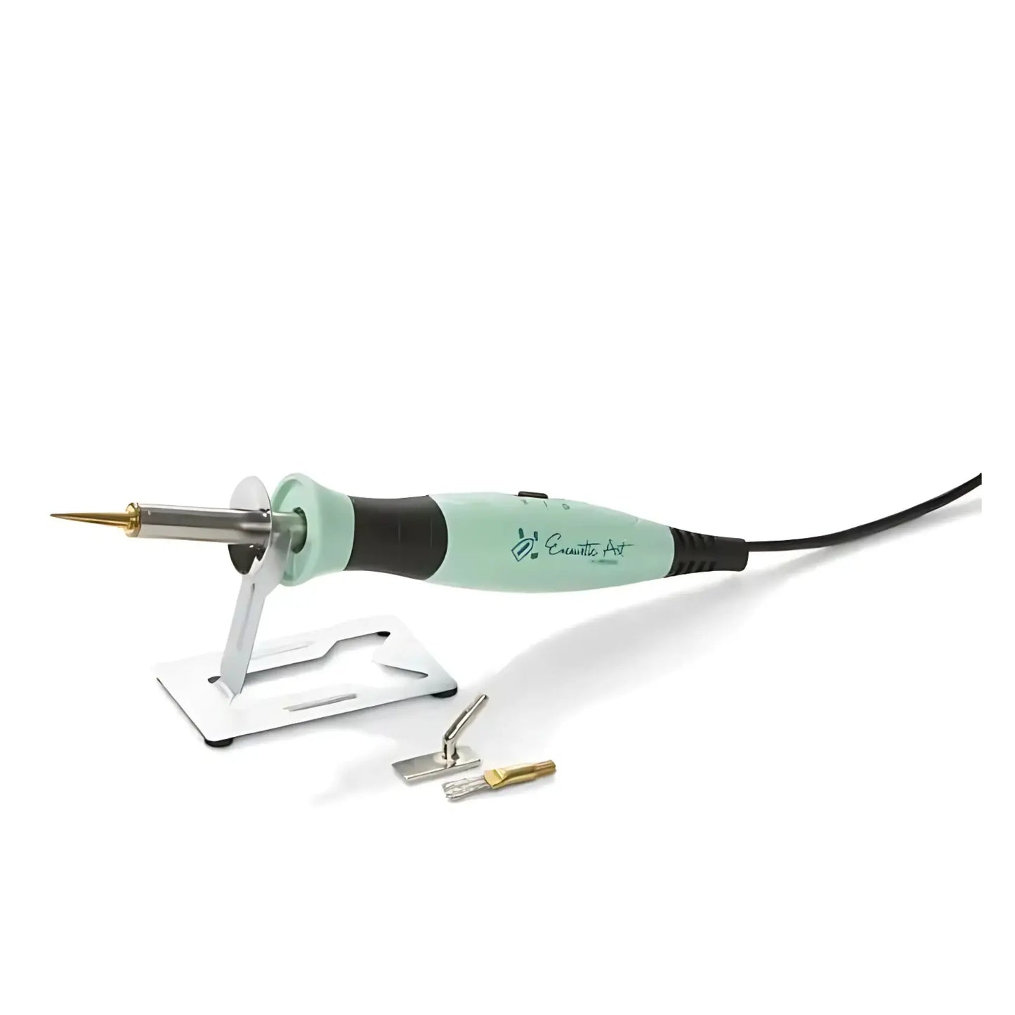 Encaustic art stylus pro for wax art with accessories on a white background