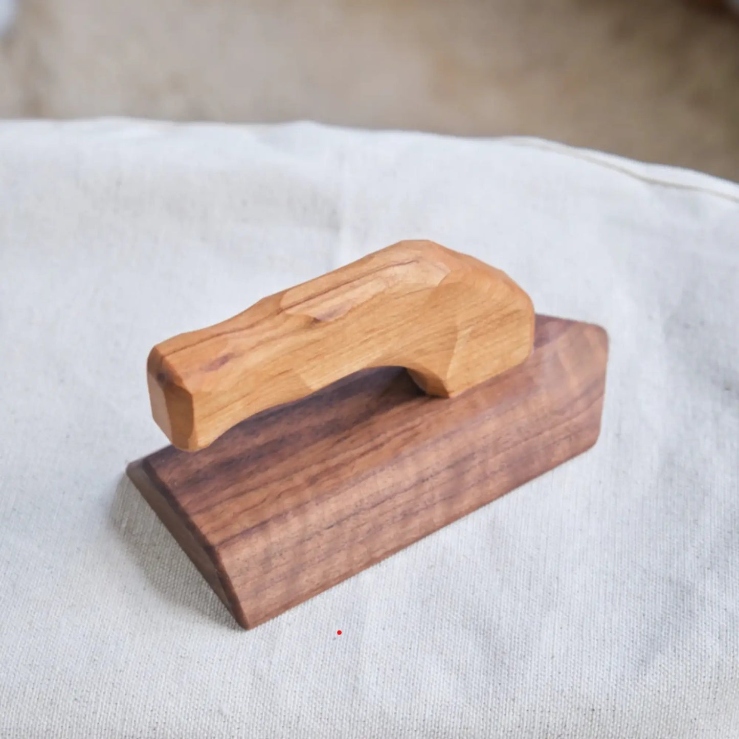 Hand-Carved Wooden Play Iron – Maple & Walnut
