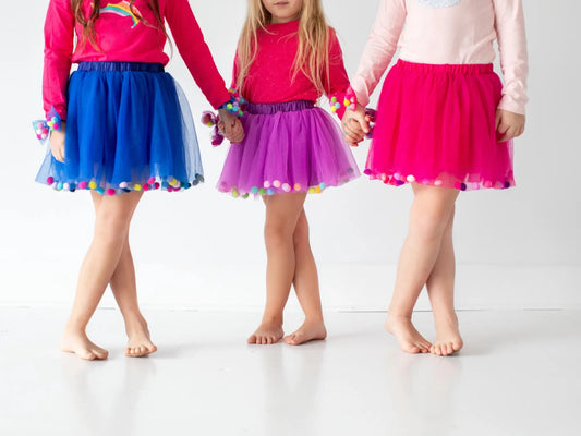Soft Tulle Tutu + Pom Poms, Toddlers & Preschoolers - Alder & Alouette