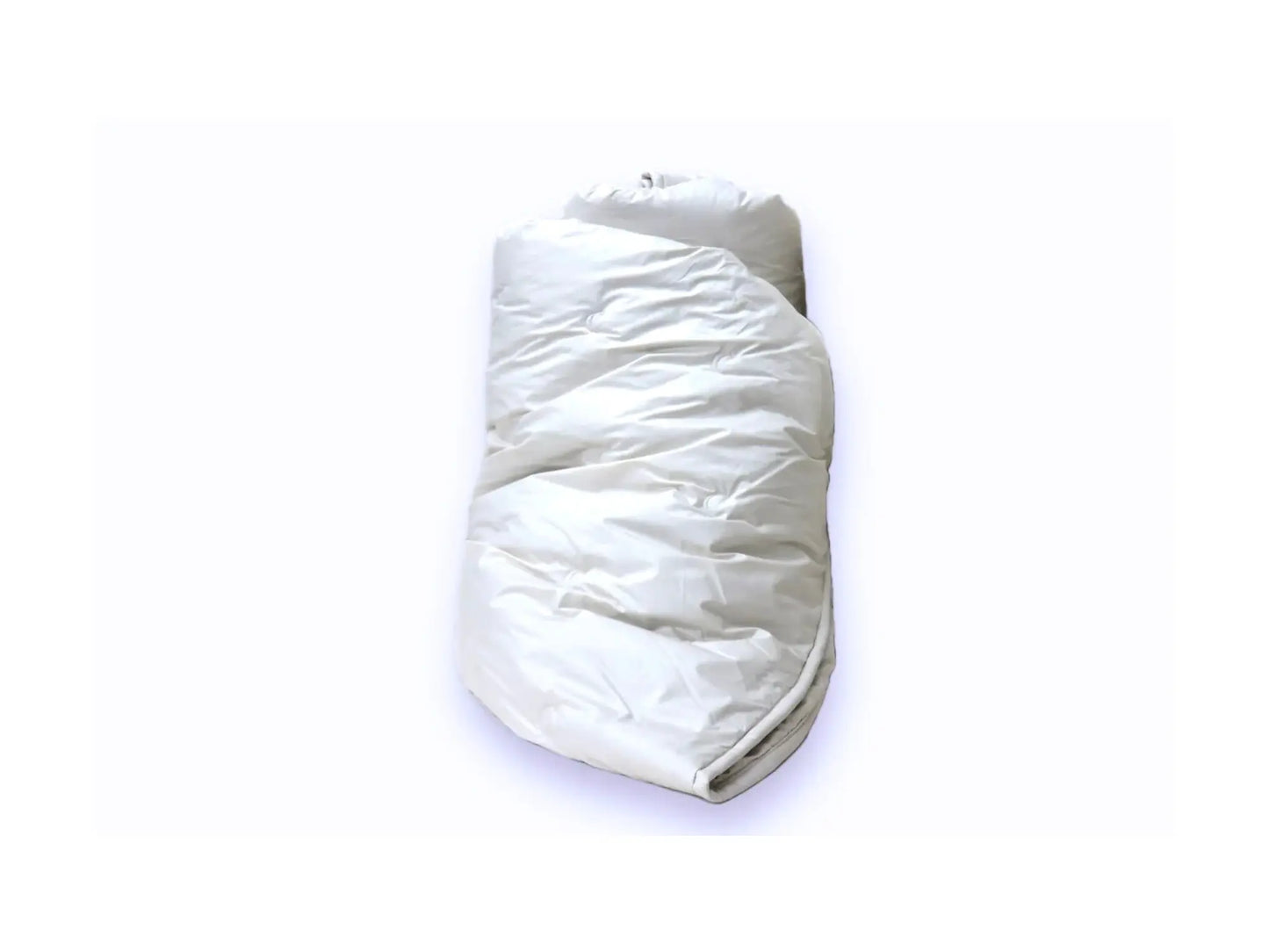 Alpaca wool comforter with organic cotton cover showing soft loft and natural drape
