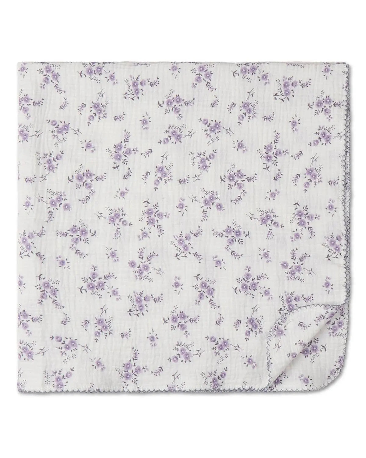 Soft cotton floral baby blanket matching rag doll dress