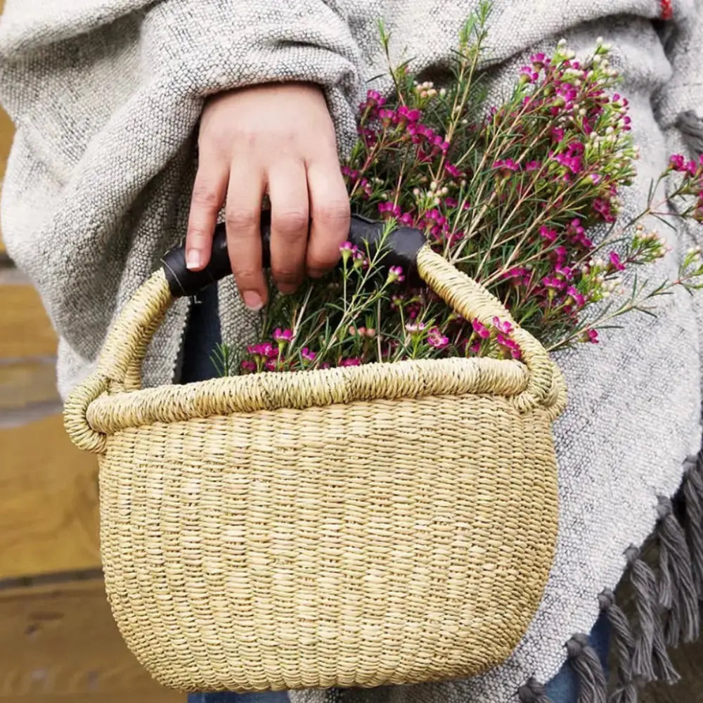 Handwoven Baby Bolga Basket | Natural & Pastel Styles