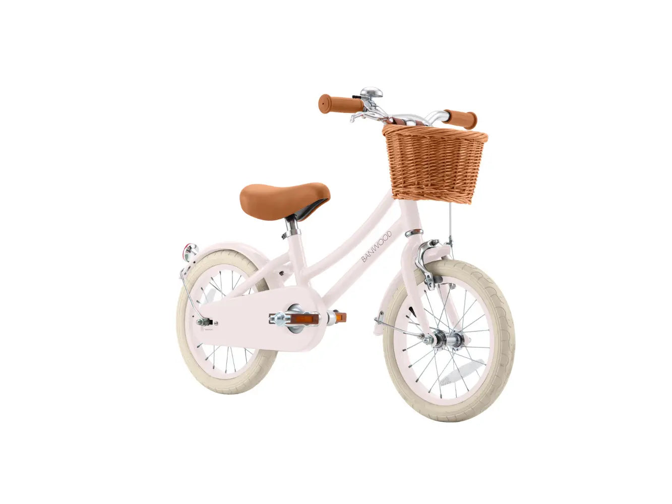 Pink Banwood 14 inch kids bike front view