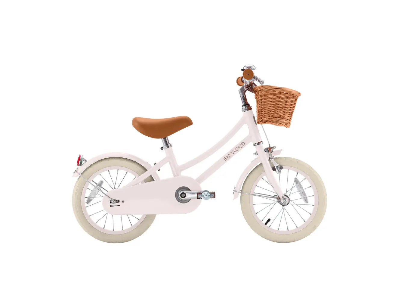 Pink Banwood 14 inch kids bike side view