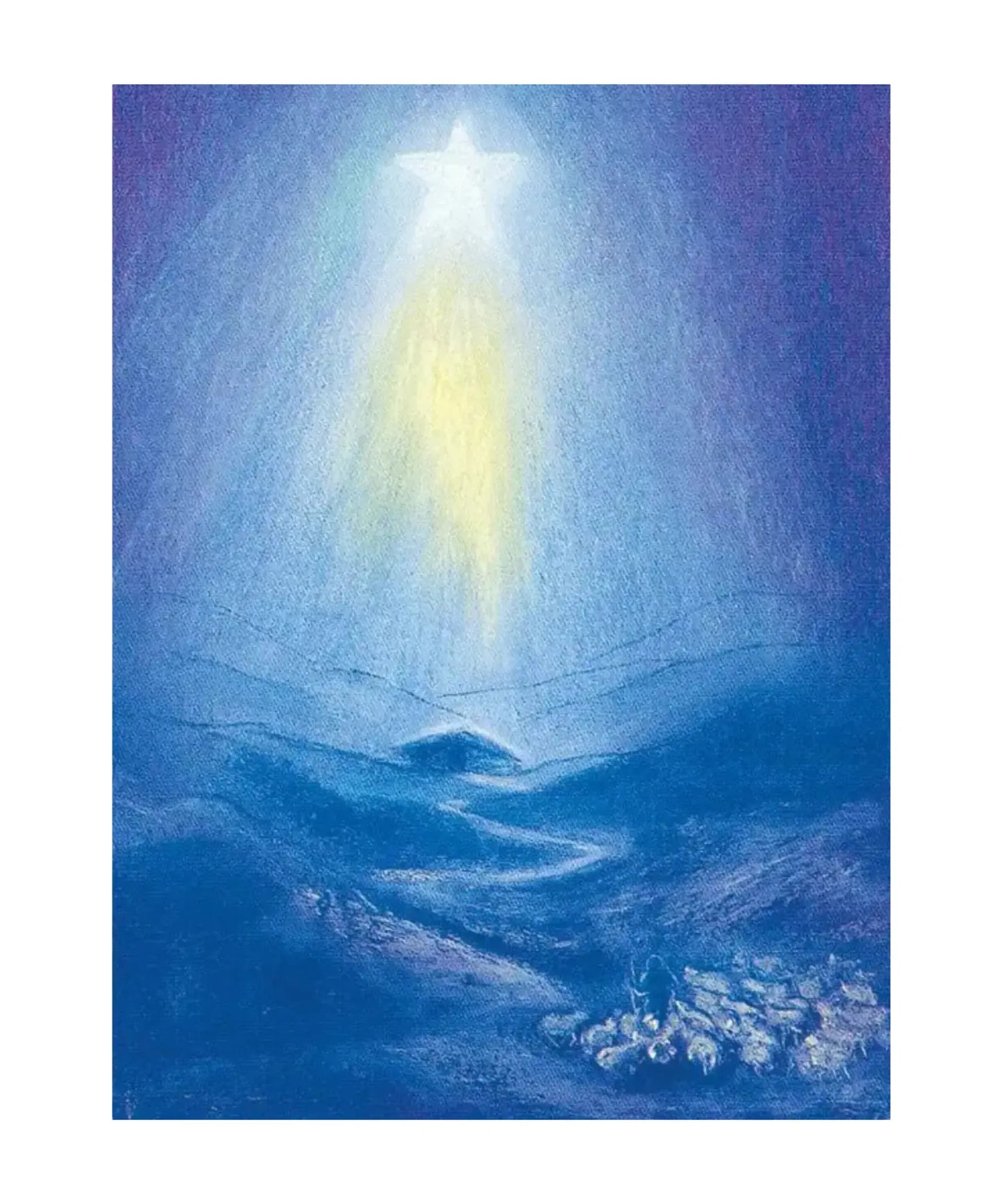 Christmas Night Postcard – Art Card by Marjan van Zeyl