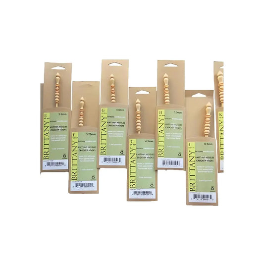 Set of Brittany crochet hooks in packaging on a white background