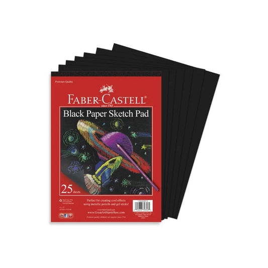 black paper sketch pad for kids with loose sheets for metallic and neon drawing