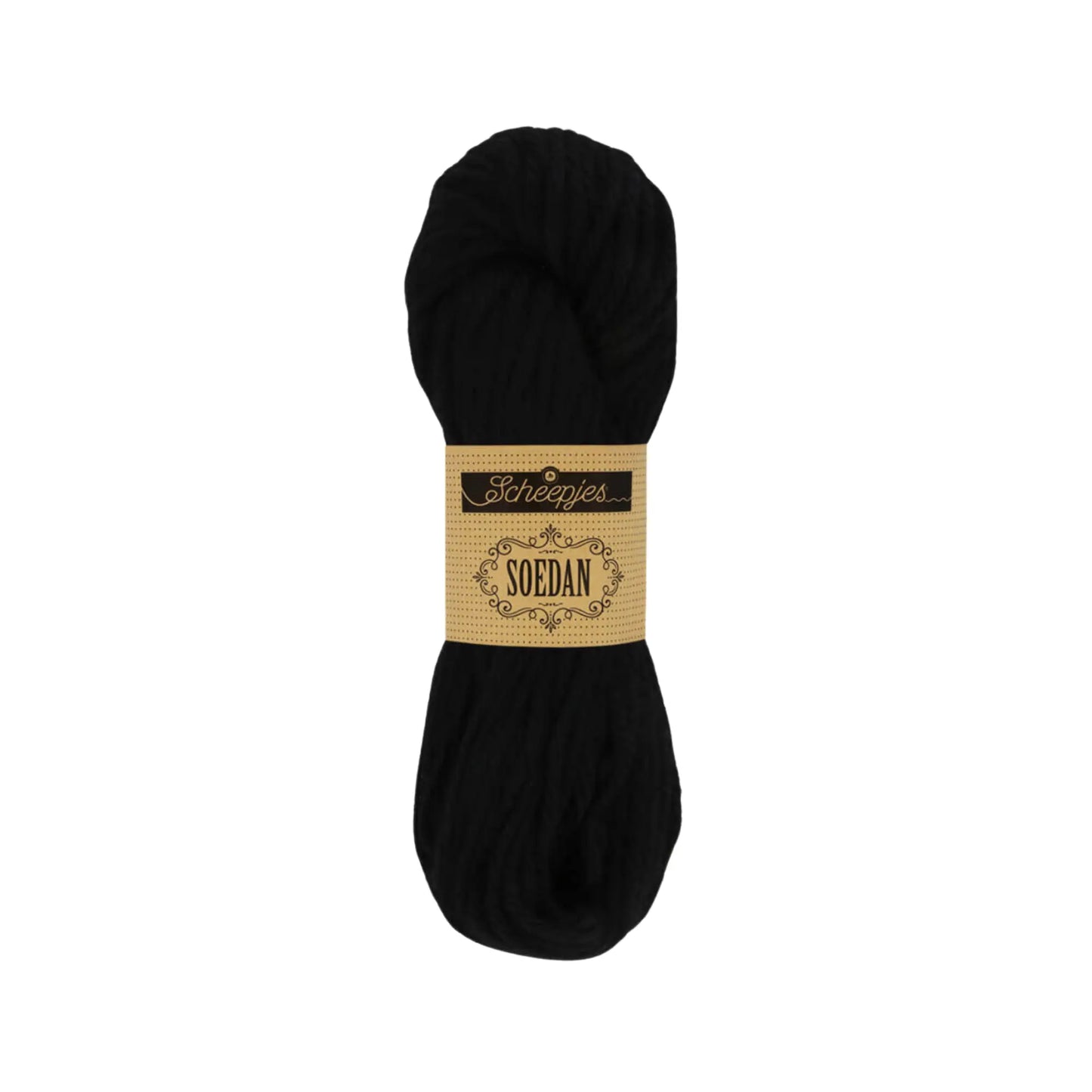 Black 1300 wool doll hair yarn for creating dark-haired Waldorf dolls and handmade figures.