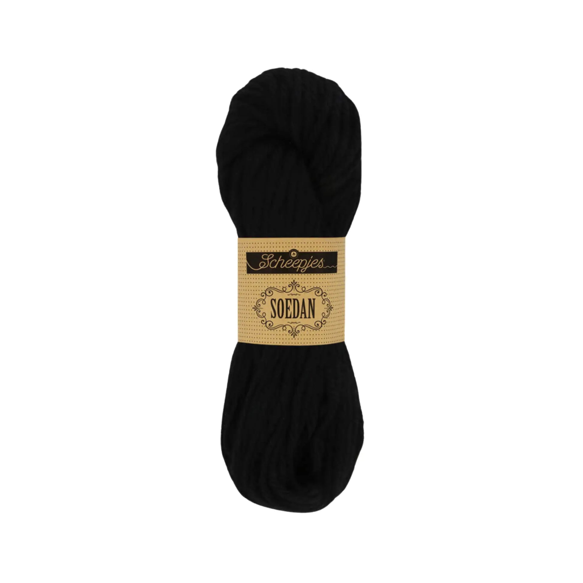 Black 1300 wool doll hair yarn for creating dark-haired Waldorf dolls and handmade figures.