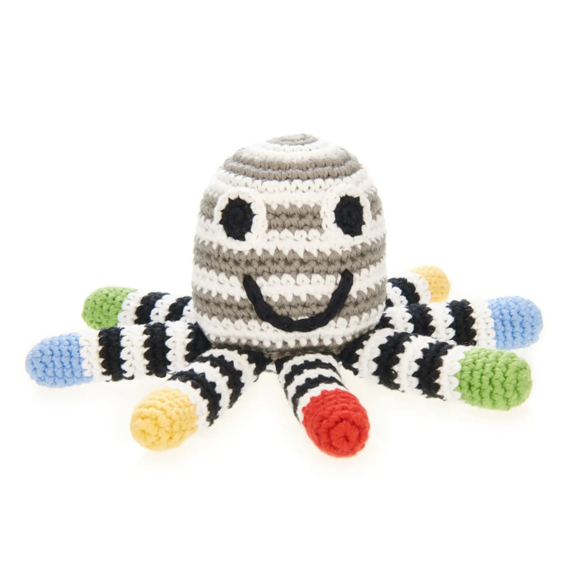 Octopus Baby Rattle – Soft Knit Cotton Toy | Alder & Alouette