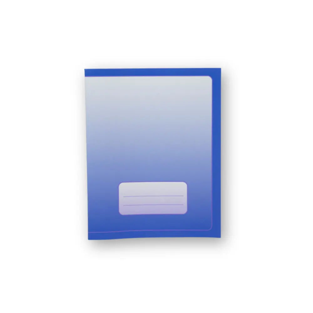 Blue A5 College Ruled Exercise Book with lined pages for writing practice, lesson summaries, and notes.