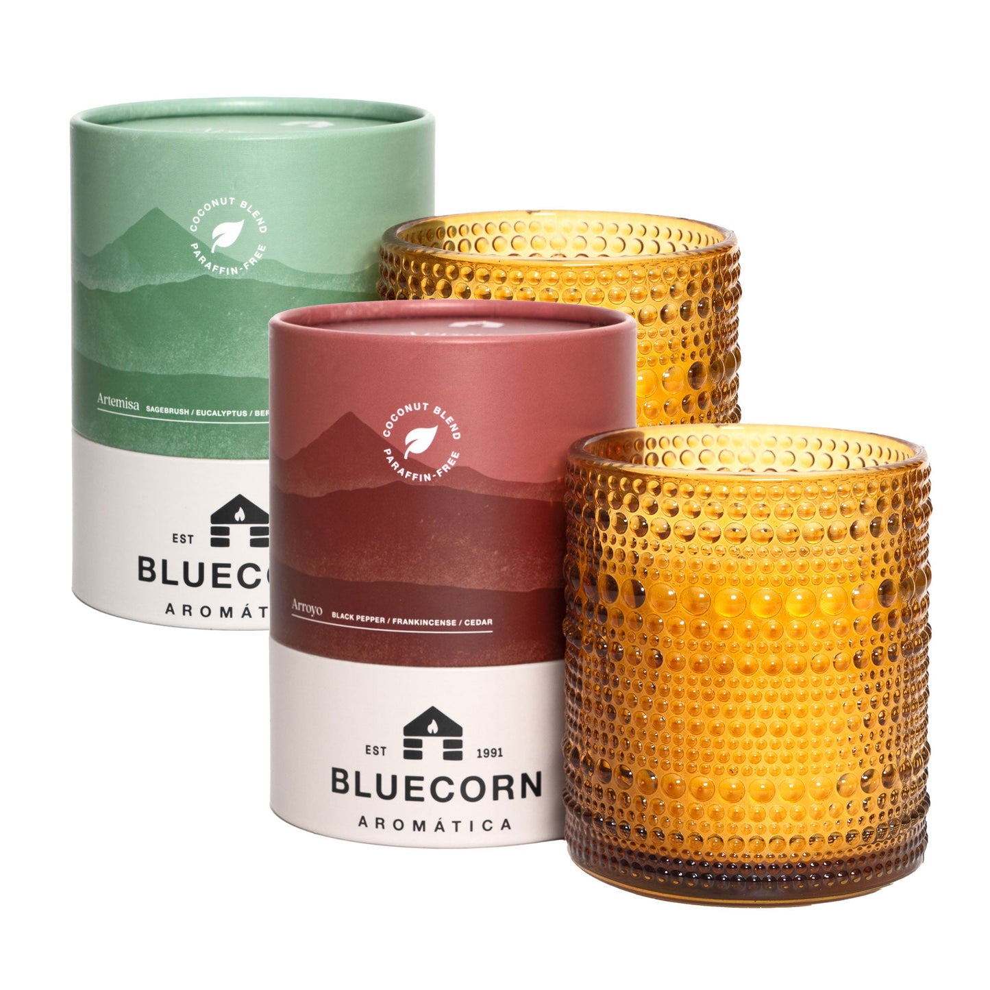 Autumn Scented Candle Pair: Sage & Spice Aromática