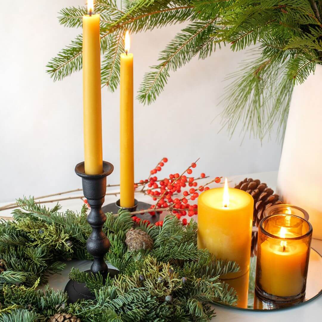 Hand-Dipped Beeswax Taper Candles – Bulk 4-Pair Bundle by Bluecorn Candles