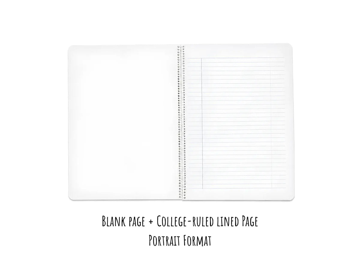 Upper-grade Book of Centuries open to a lined writing page and blank illustration page
