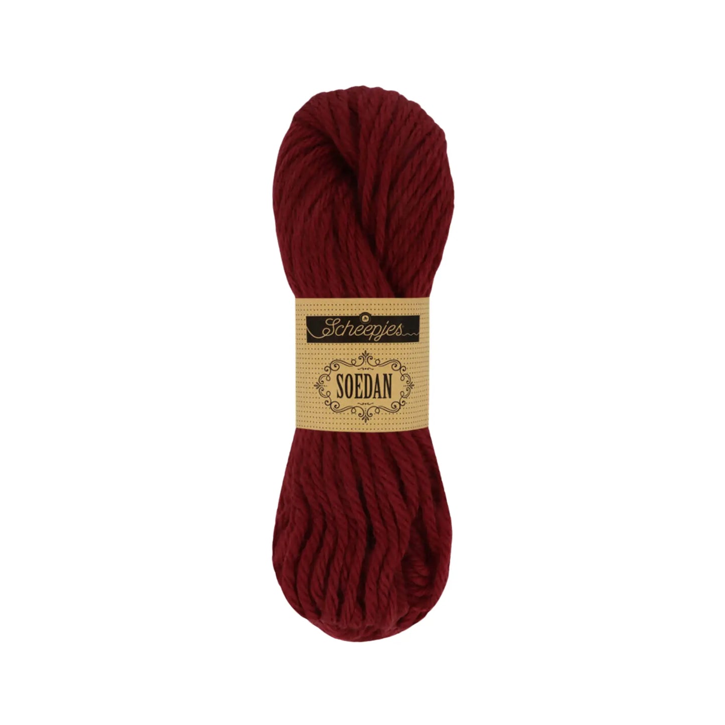 Bordeaux 1306 wool doll hair yarn in a deep mahogany brown shade for Waldorf dollmaking.