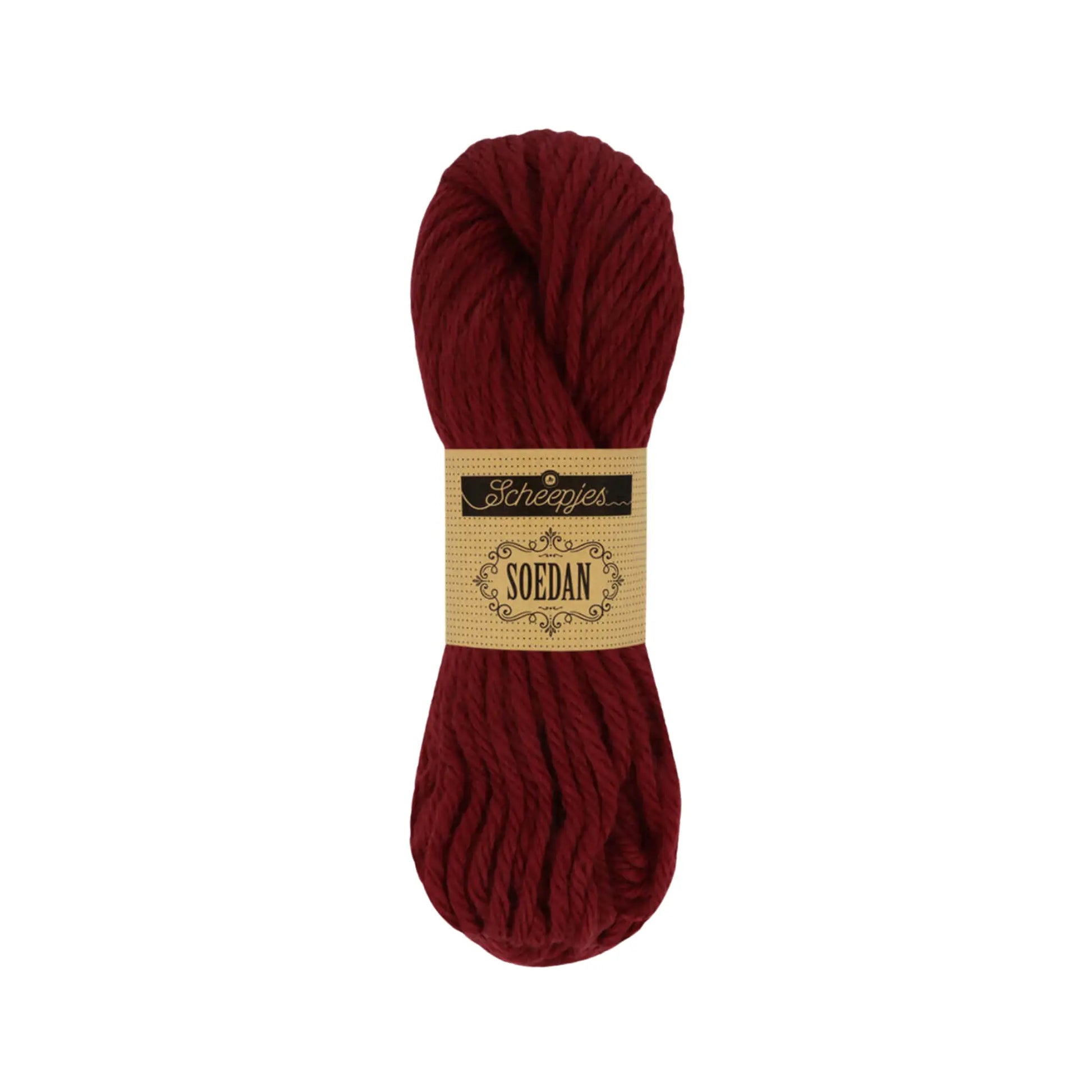 Bordeaux 1306 wool doll hair yarn in a deep mahogany brown shade for Waldorf dollmaking.