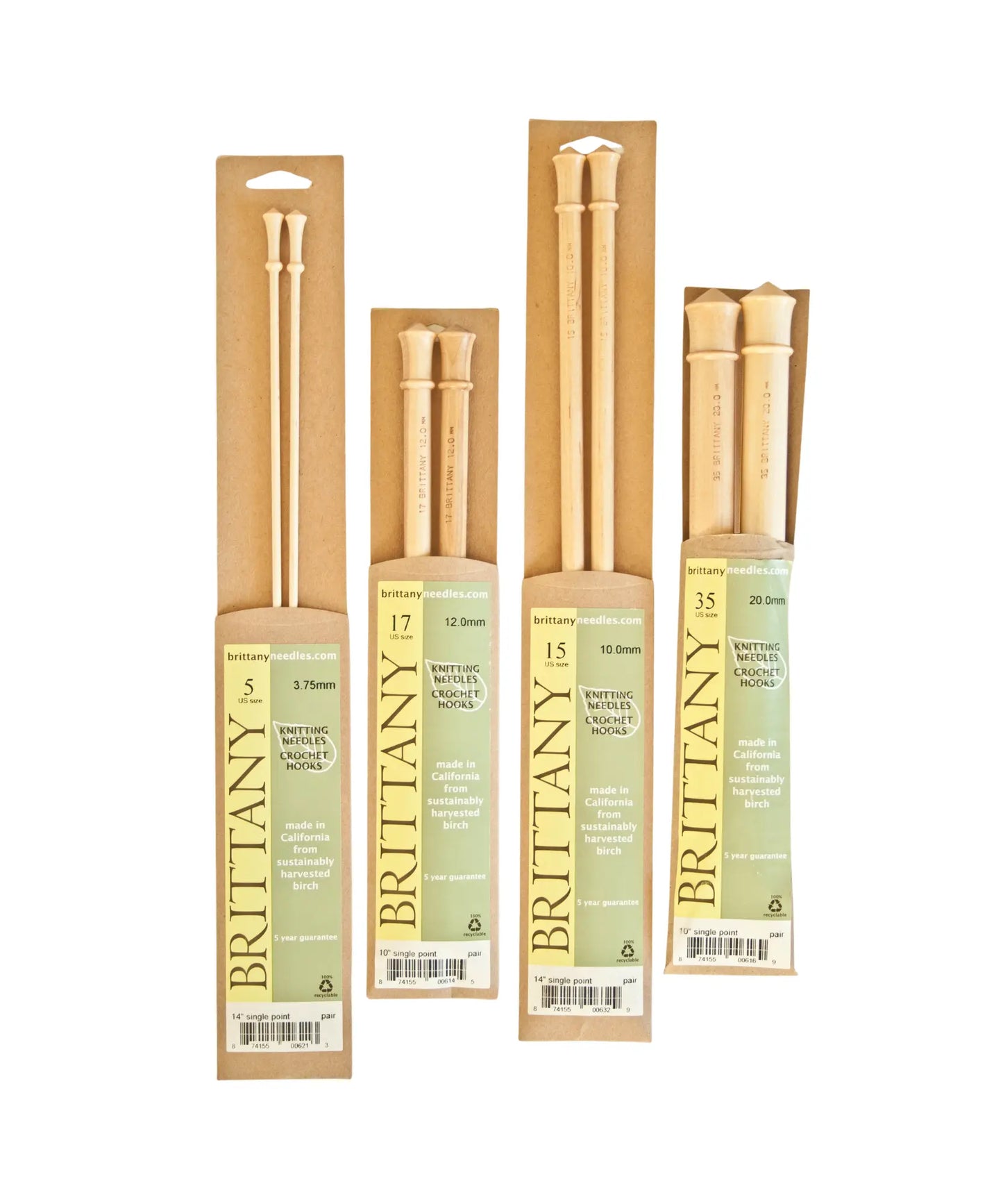 Brittany Birch Wood Knitting Needles – 10 Inch