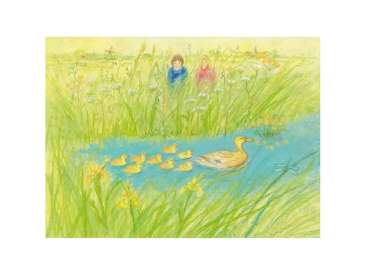 By the Waterside Postcard – Art Card by Marjan van Zeyl